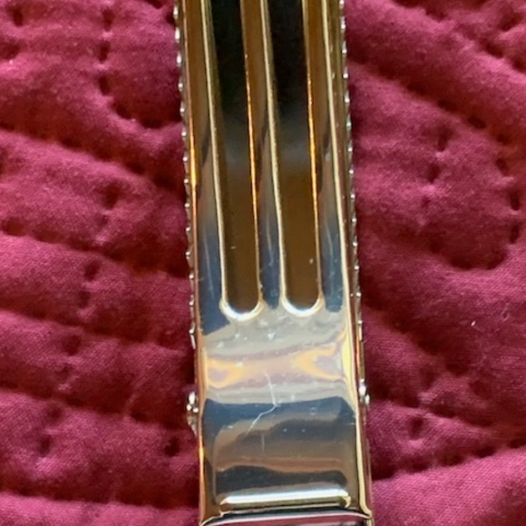 New Faux fur hair clip, blue , new silver, beautiful - Picture 4 of 5